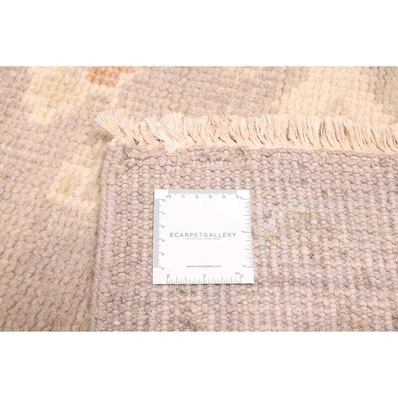 ECARPETGALLERY Hand-knotted Modern Oushak Grey Wool Rug - 8'7 x 11'11