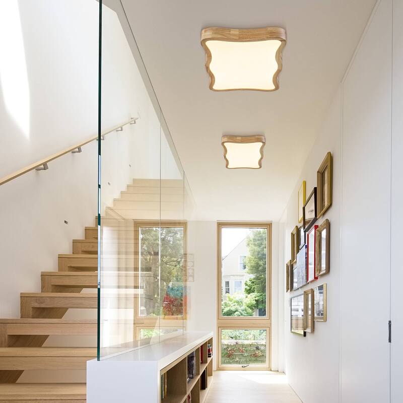 Integrated LED 5CCT Farmhouse Flush Mount Ceiling Light, 5 Color Temperature Selectable