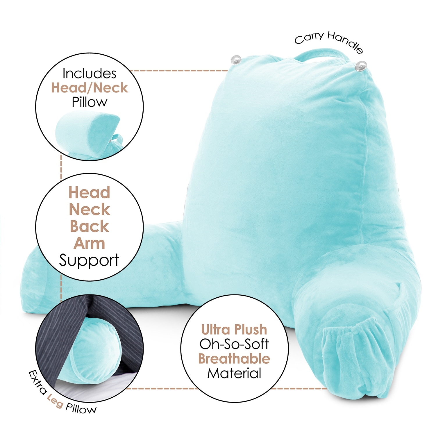 Bed bath and top beyond arm pillow