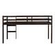 preview thumbnail 14 of 15, Kid Bed Frame Wooden Low Height Twin Size Loft Bed with Ladder,Strengthened Slats