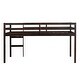 preview thumbnail 14 of 15, Wooden Low Height Twin Size Loft Bed with Ladder,Strengthened Slats for Bedroom