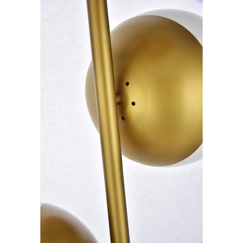 3-Light Floor Lamp with Frosted White Glass