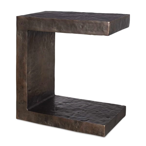 slide 2 of 12, Uttermost Obra Bronze Outdoor Side Table