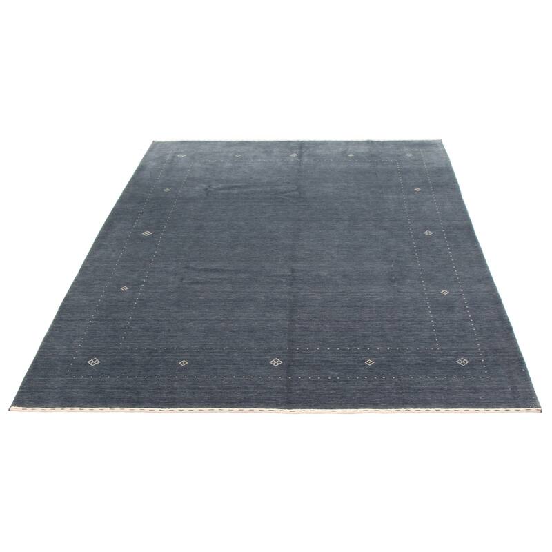ECARPETGALLERY Hand Loomed Kashkuli Gabbeh Dark Navy Wool Rug - 8'0 x 9'10