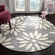 preview thumbnail 24 of 53, SAFAVIEH Handmade SAFAVIEH Kids Fleurette & Tween Wool Rug 5' Round - Grey/Ivory - Round