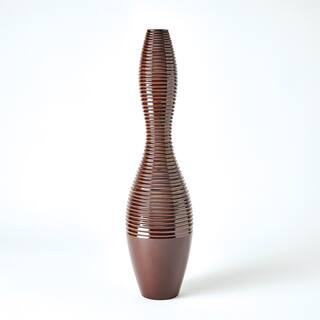 Garnet Ribbed Vase