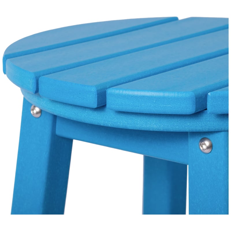 Laguna Hdpe All Weather Outdoor Patio 24" Round Counter Stool (Set Of 2)