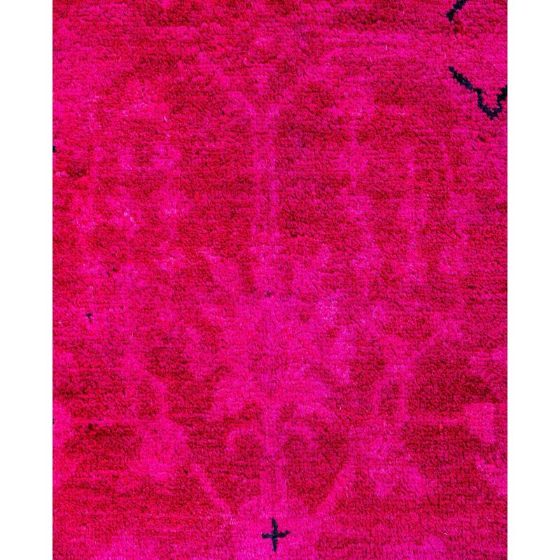 Overdyed One-of-a-Kind Hand-Knotted Area Rug - Pink - 3' 0" x 10' 3"