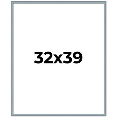 32x39 Frame Rustic Sky Blue Solid Wood Picture Frame | 0.75 Inch
