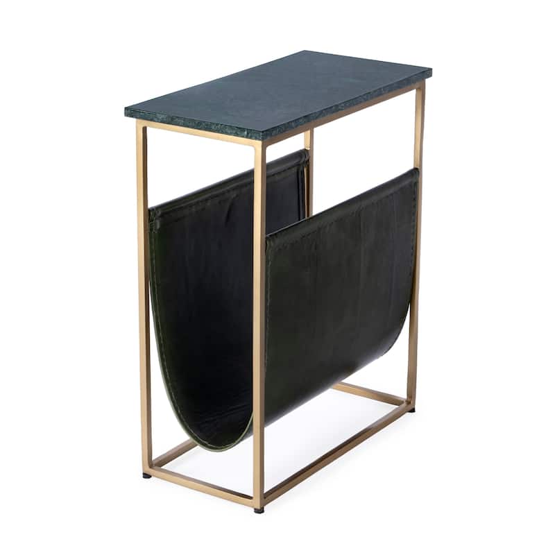 Butler Koler Marble & Leather Magazine Table