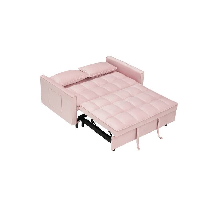 55" Velvet Double Upholstered Sofa Bed