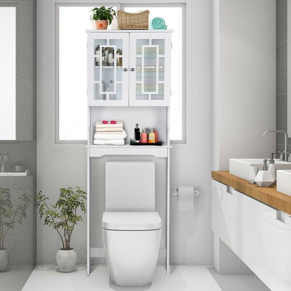 Shop Costway Bathroom Spacesaver Over The Toilet Door Storage