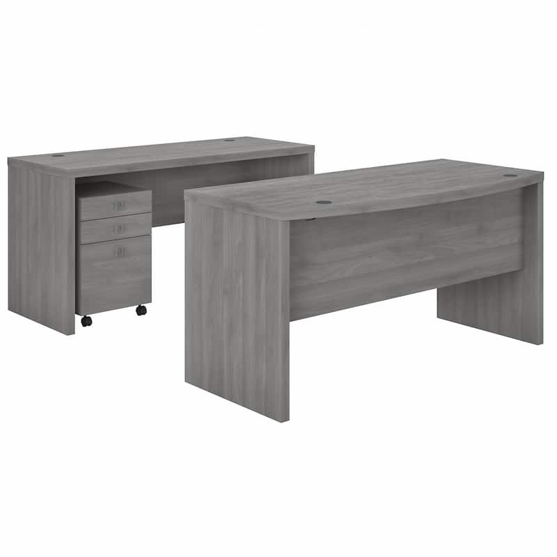 Echo Bow Front Desk and Credenza w/ Drawers by Bush Business Furniture