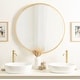 preview thumbnail 6 of 46, Kate and Laurel McLean Round Wood Framed Wall Mirror