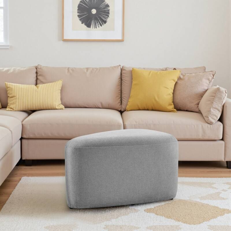 26" Footstools and Ottomans, Modern Fabric Pouf Ottoman