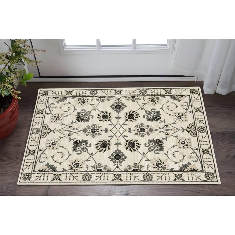 HomeRootsOriental Traditional Rectangle Area Rug - 59.84' X '39.37' X '0.39