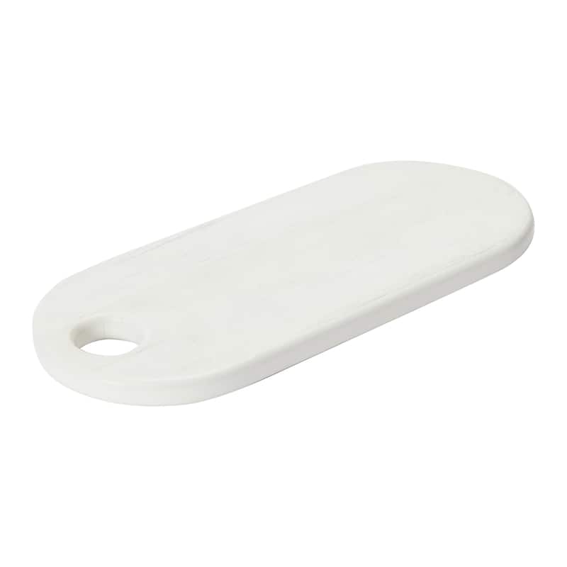 Acacia Wood Cheese/ Serving Board, Textured White