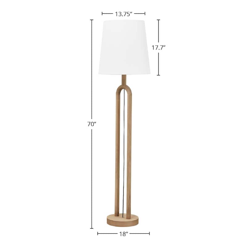 Renaissance 70" Floor Lamp with Linen Shade, Natural