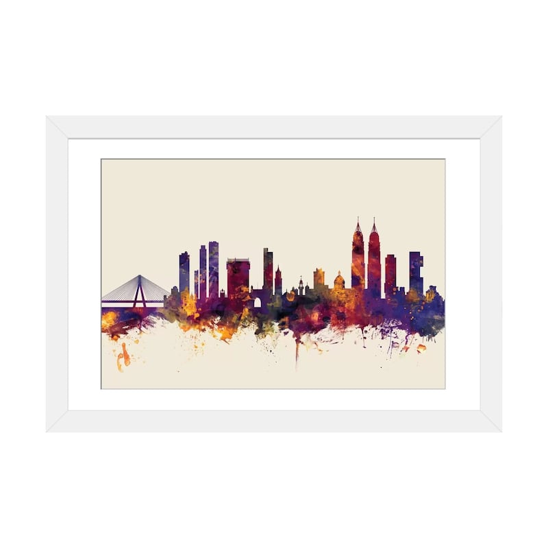 iCanvas "Mumbai (Bombay), India On Beige" by Michael Tompsett - White - 24x32x1