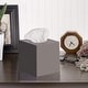 preview thumbnail 1 of 7, DWËLLZA HOME Tissue Box Cover Square Grey Grey