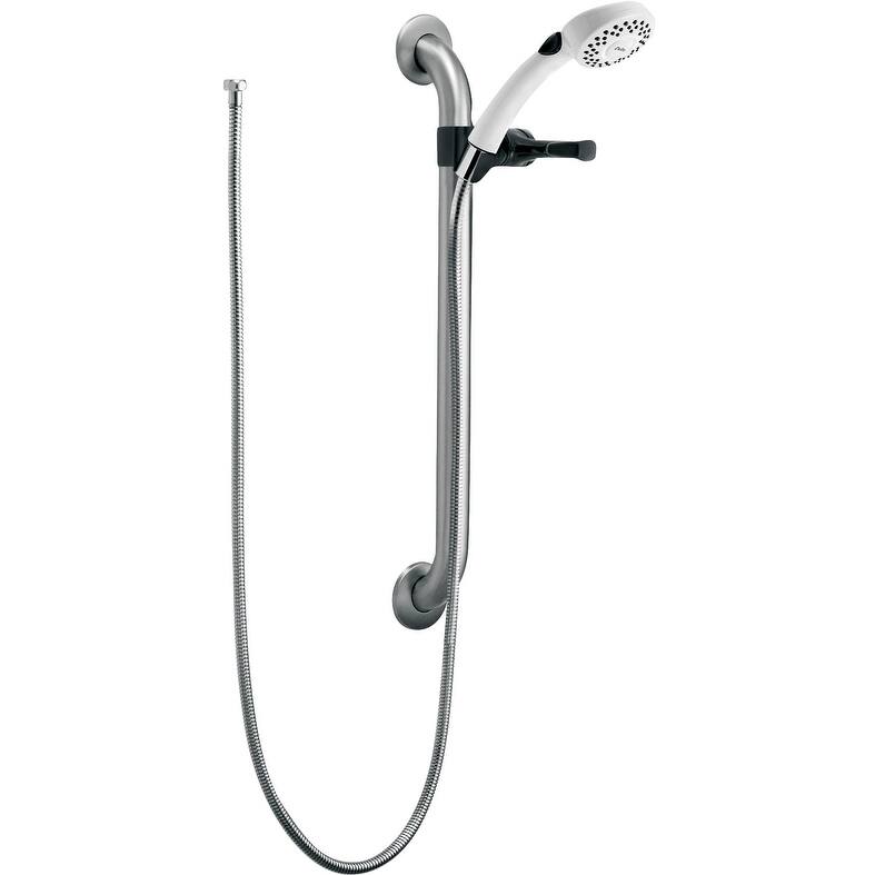Delta 2.5 GPM Single Function Hand Shower with Grab Bar Hose, and