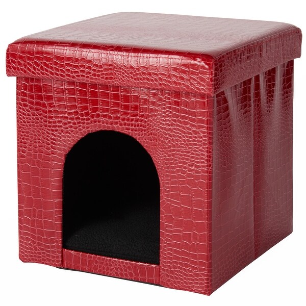 Mina Victory Croco Pet House, (15" x 15" x 15"). Opens flyout.