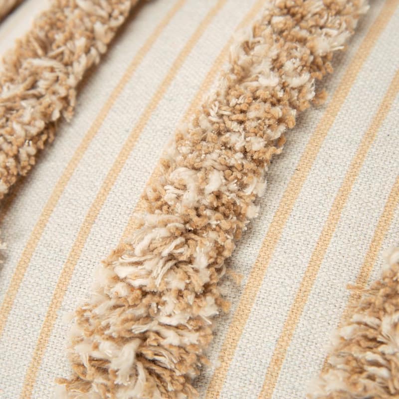 Donny Osmond Beige Stripe Throw Pillow