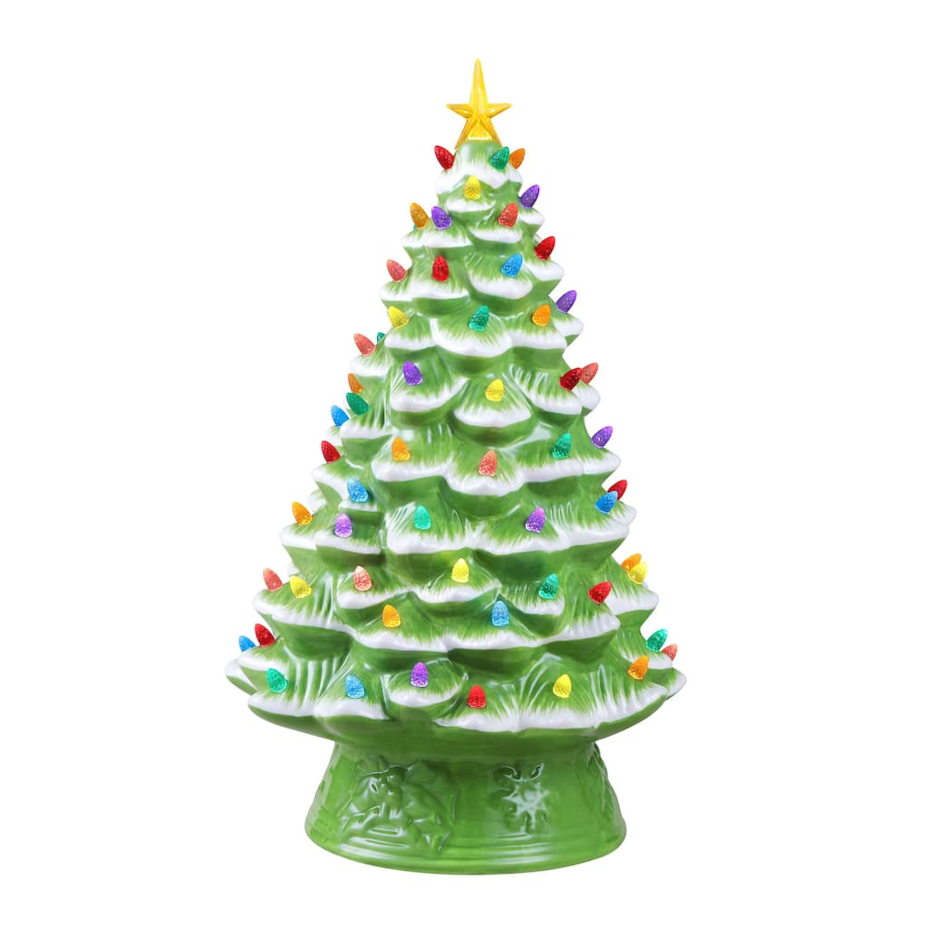 18 in. Nostalgic Ceramic Tree - Lime Green - Lime Green