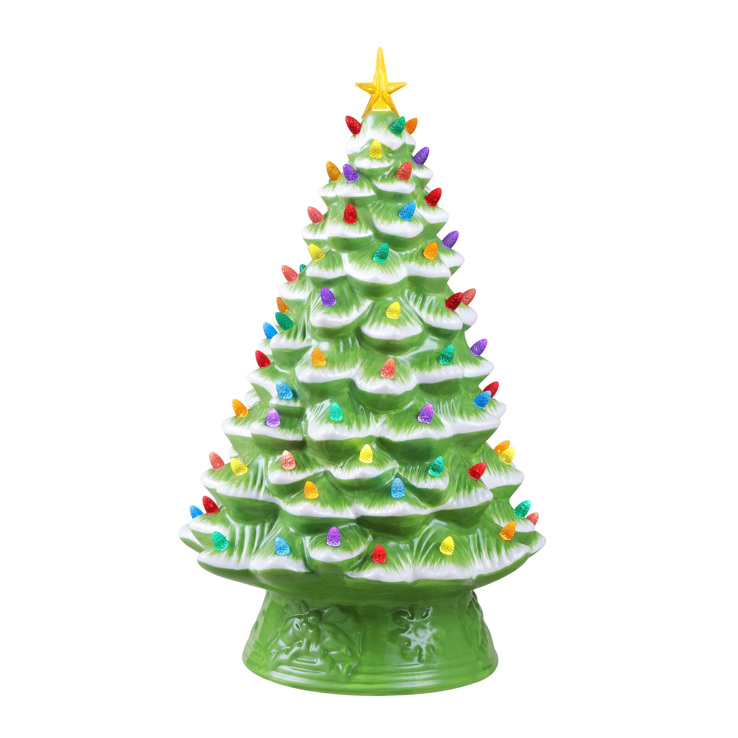 Mr. Christmas 18 in. Nostalgic Ceramic Tree - Lime Green - Lime Green