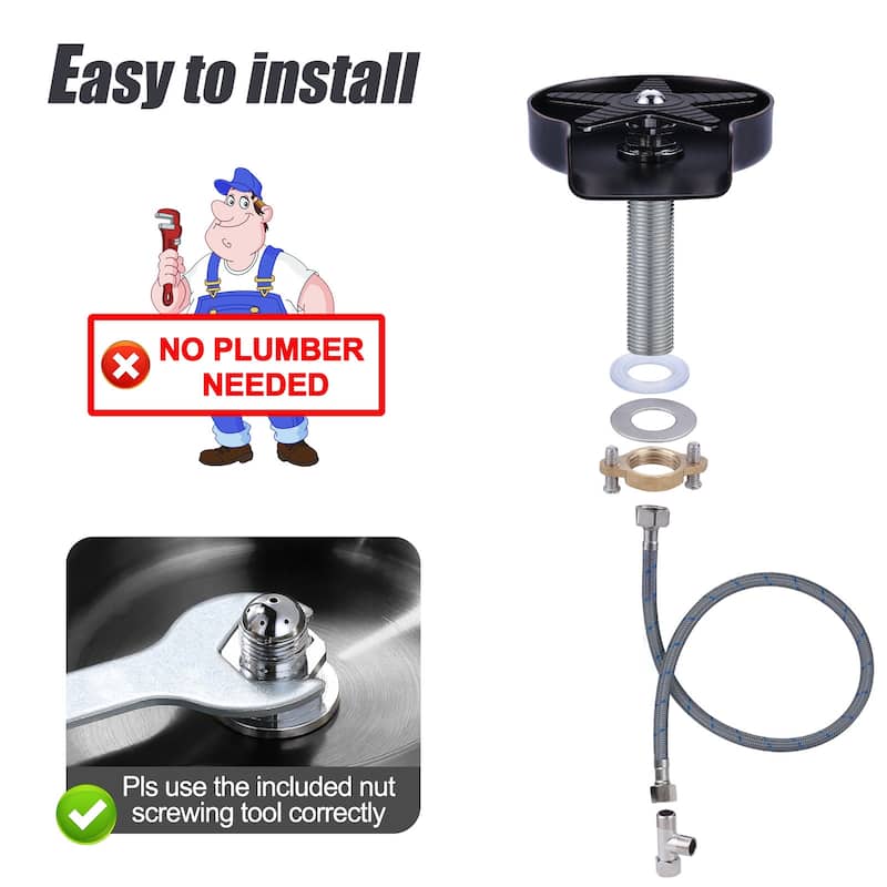 Metal Glass Rinser for Kitchen Sink