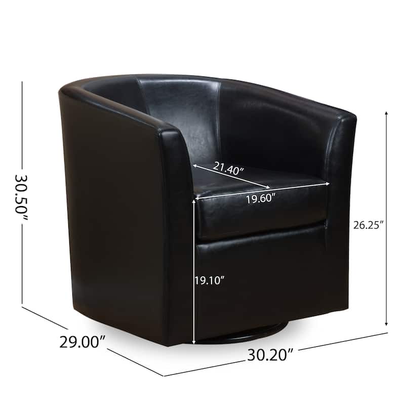 Daymian Swivel Club Chair by Christopher Knight Home