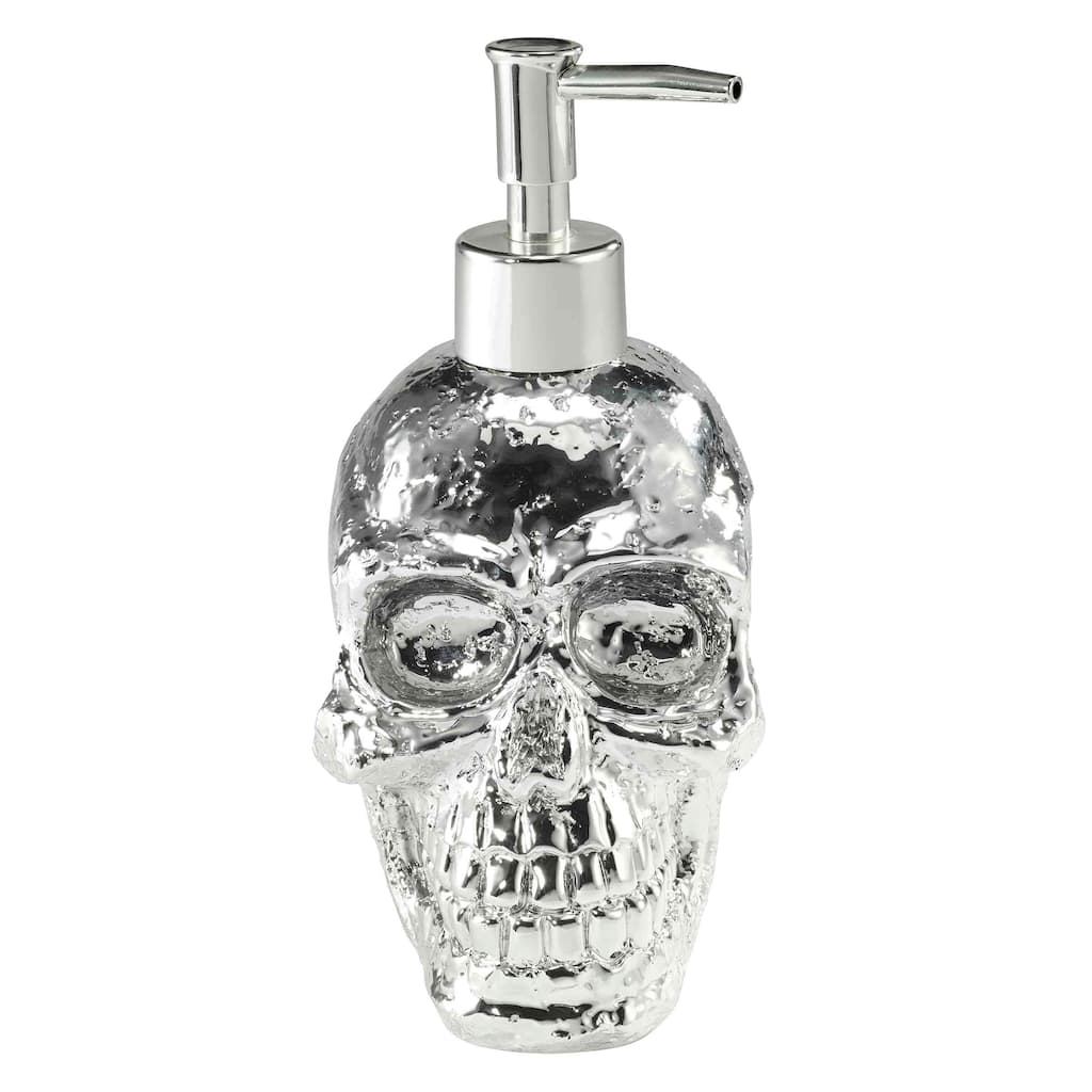 Avanti Electroplated Skull Lotion Dispenser - Silver - Lotion Dispenser