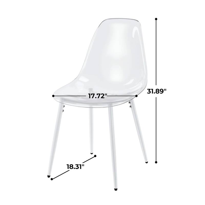 Set of 4 Pet Chairs in White