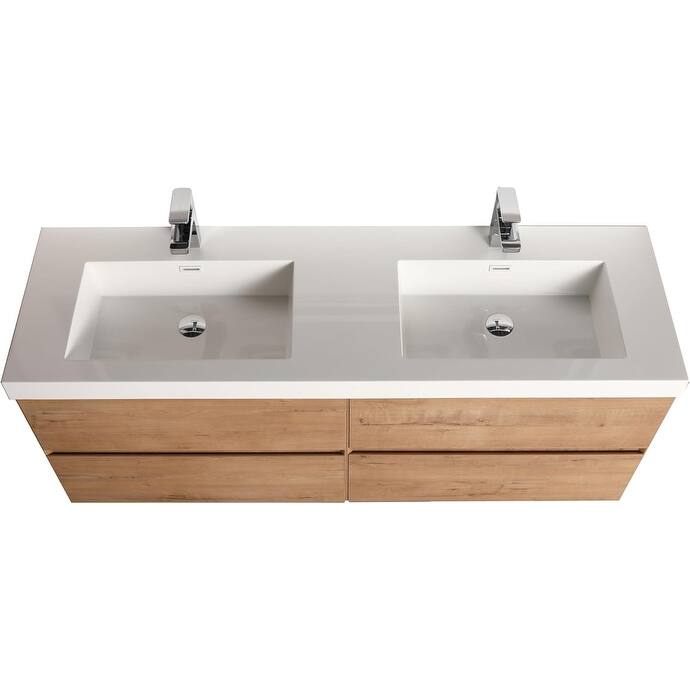 Blossom Assisi 72 Inch Wall Mounted Bathroom Vanity with Sink