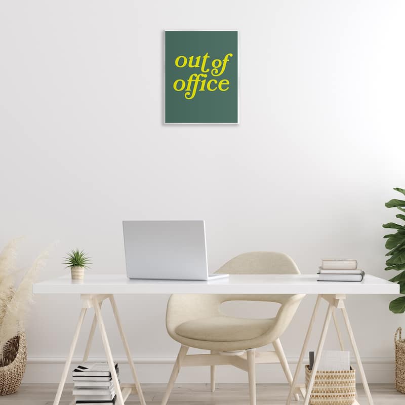Stupell Minimal Out Of Office Wall Plaque Art Design By Victoria Barnes