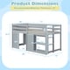 preview thumbnail 13 of 18, Gymax Twin Size Loft Bed w/ LED Lights 2 Doors Underbed Space &