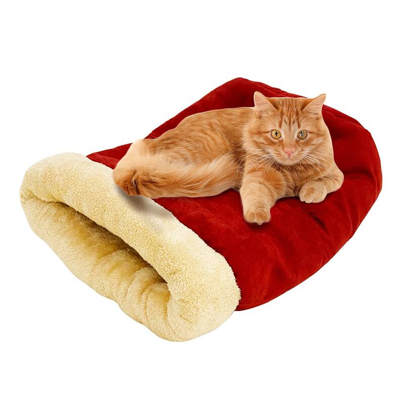 GOOPAWS 4 in 1 Self Warming Burrow Cat Bed