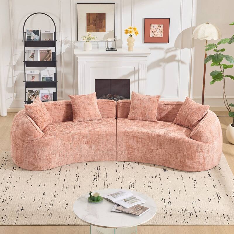 Curved Compressed Sofa, Creative Nordic-style Design for Living Room