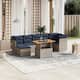 Option Gray 3x corner + 3x middle + footstool + table
