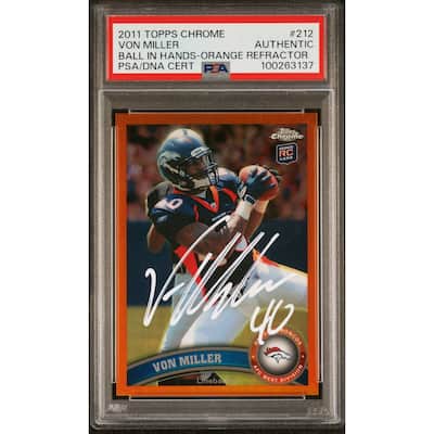 Von Miller 2011 Topps Chrome Orange Refractor Rookie Card #212 Auto PSA 00263137 - 8' x 11'
