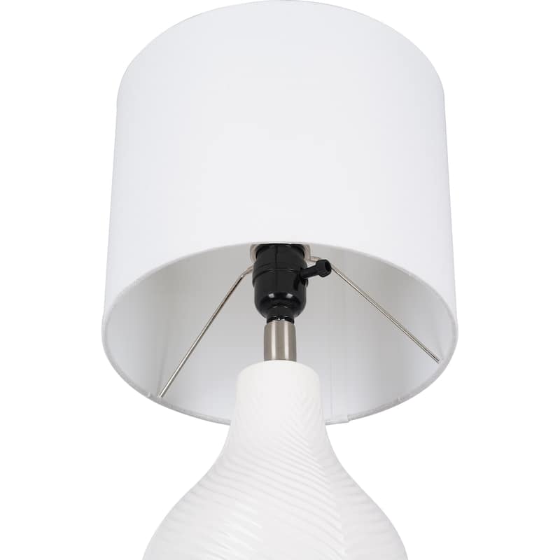 Catalina Sandrift Ceramic Table Lamp - White