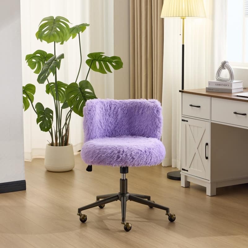 Plush Velvet Swivel Chair Antique Bronze Base With Wheels
