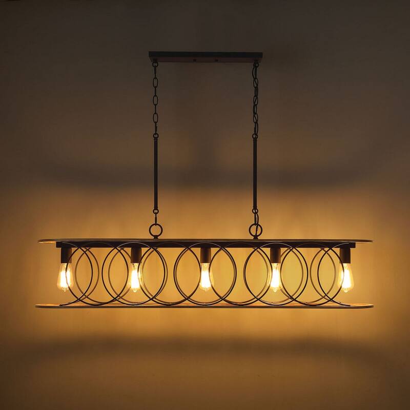 Acroma 5 - Light Kitchen Island Square / Rectangle Chandelier