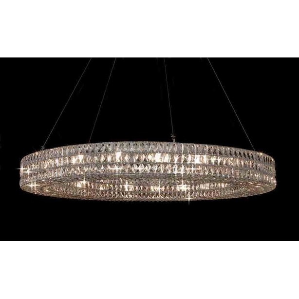 Crystal Spiridon Ring Chandelier Pendant - Chandeliers For Bedrooms by Overstock.com