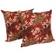 preview thumbnail 10 of 23, 17-inch All-weather Outdoor Throw Pillows (Set of 2, Multiple Patterns) Montfleuri Sangria