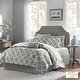 preview thumbnail 2 of 14, Madison Park Essentials Almaden Grey Trellis Pattern Reversible Complete Comforter Set with Cotton Bed Sheets