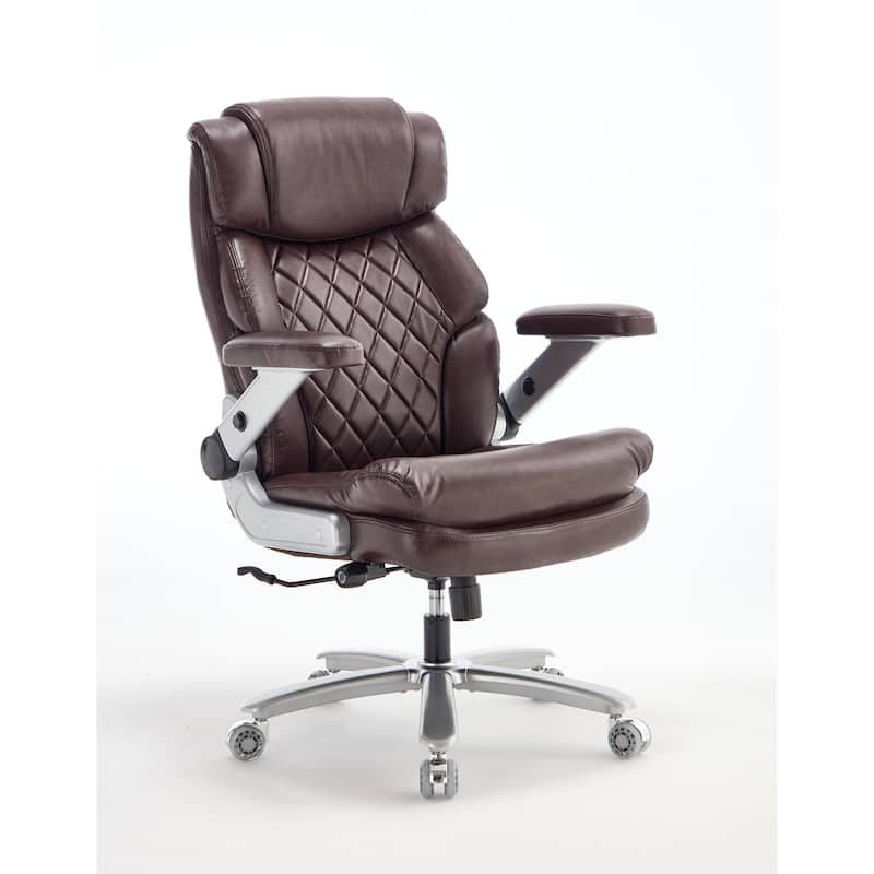 500lbs Big and Tall Office Chair for Heavy People Executive Office Chair with Wide Spring Seat, 360 Swivel Chair