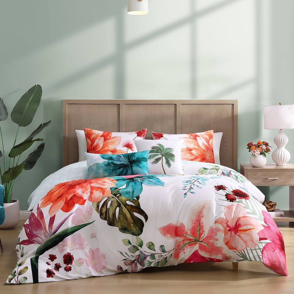 Bebejan Eden's Embrace 100% Cotton Sateen 5 Piece Reversible Comforter Set