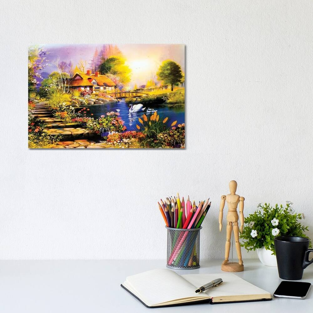 iCanvas "Landscape Painting" by vasmedia Canvas Print