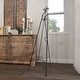 preview thumbnail 9 of 17, Black Metal Tall Adjustable Floor Scroll Display Easel with Gold Accents